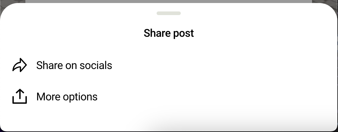 Sharing options