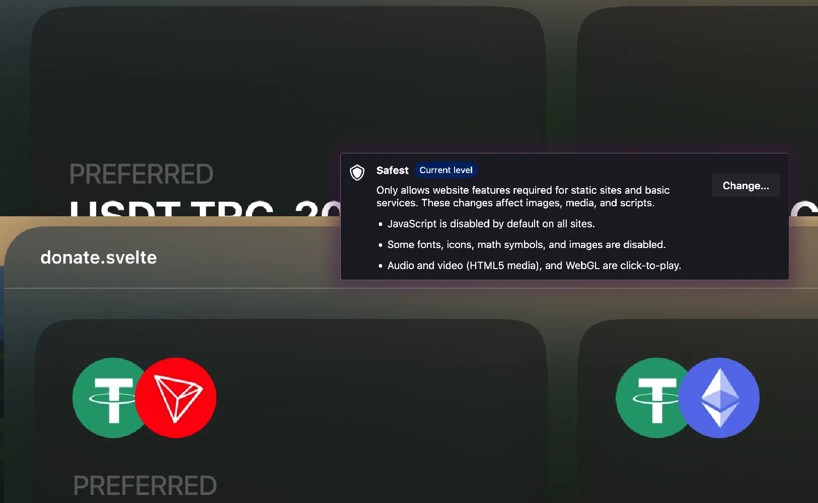 Comparison of how my website looked before I implemented SVG blocking fallback VS after