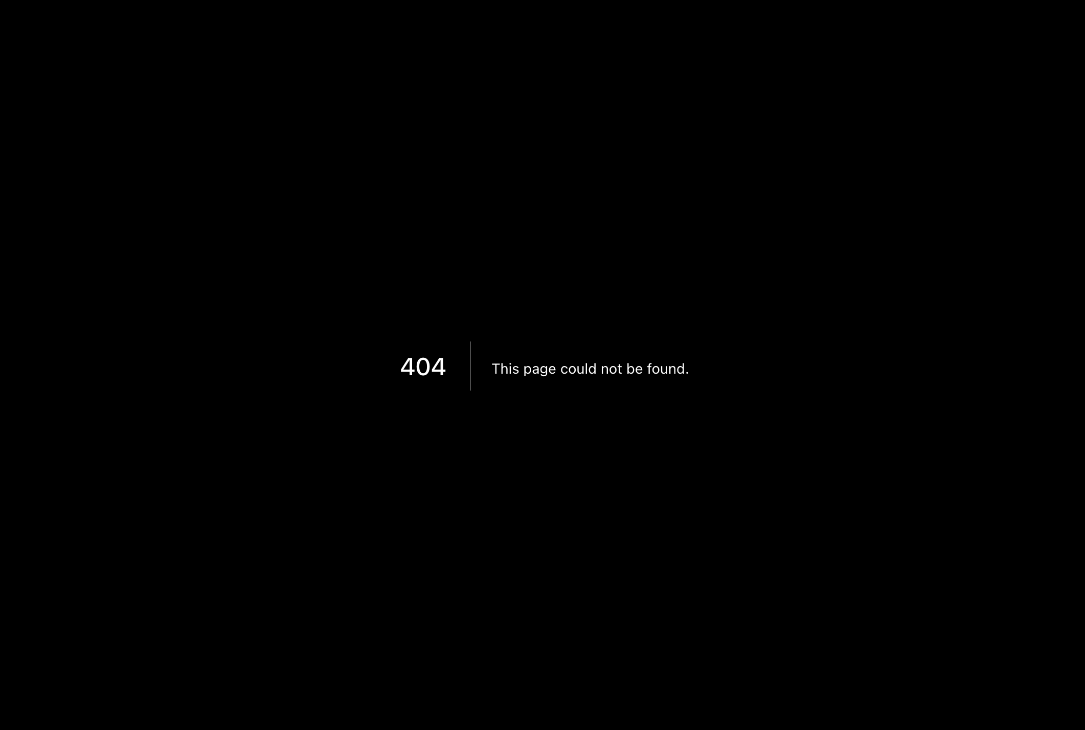 404 | The page could not be found.